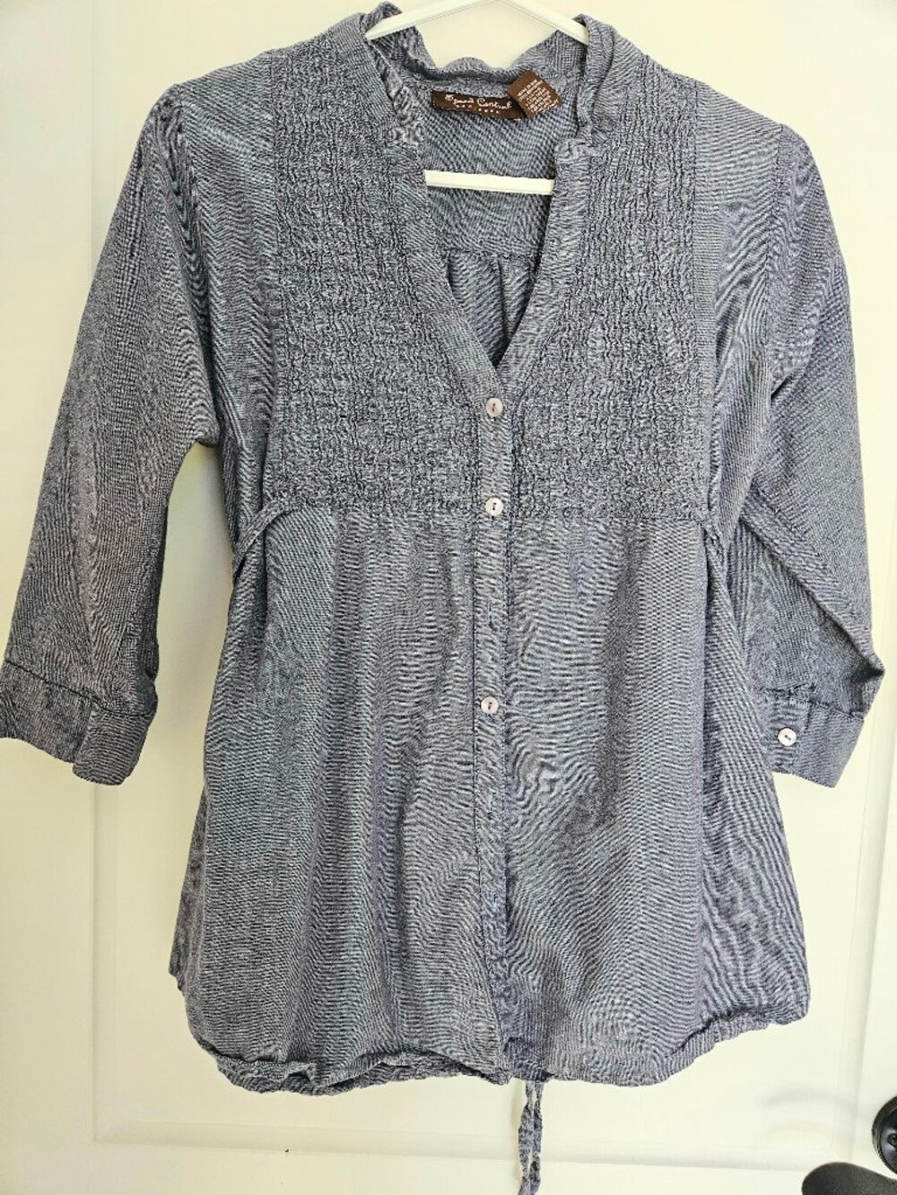 Speed Central Women's Button Down Blouse Tunic Size M